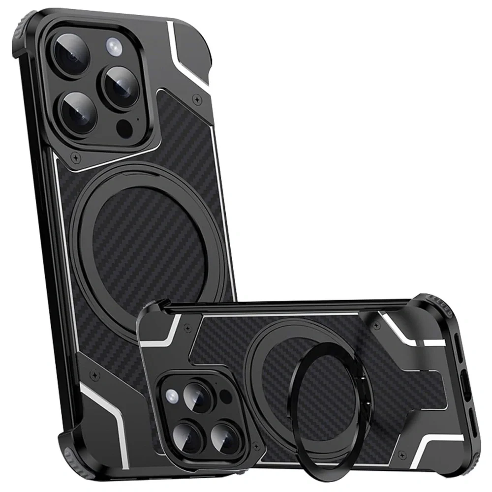 iPhone 16 Pro Max Metal Carbon Fiber Case